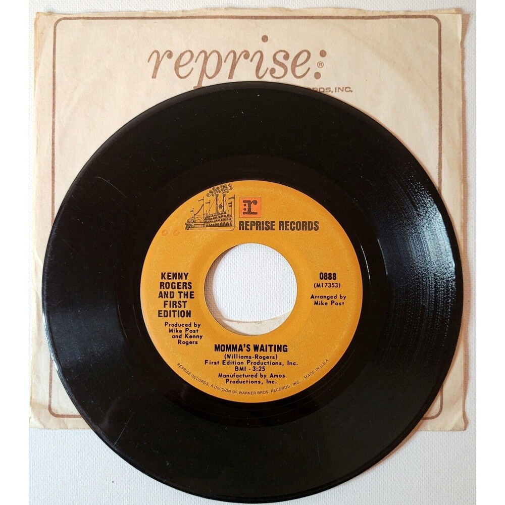 Kenny Rogers & First Edition 45 RPM - Something's Burning / Momma's Waiting VG